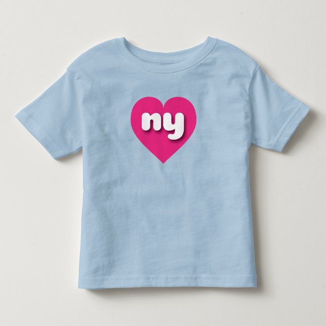 I love New York - ny hot pink heart Toddler T-shirt (Front)