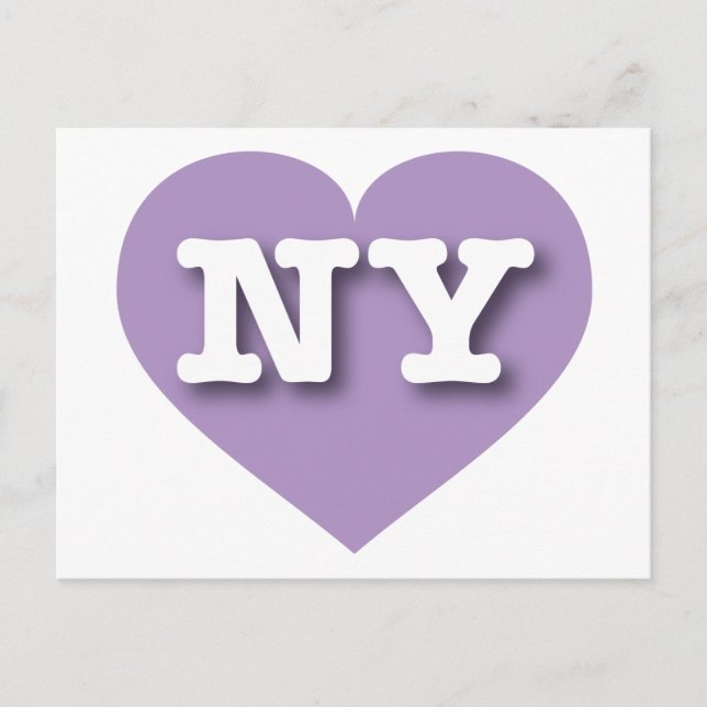 I love New York - NY lavender heart Postcard (Front)