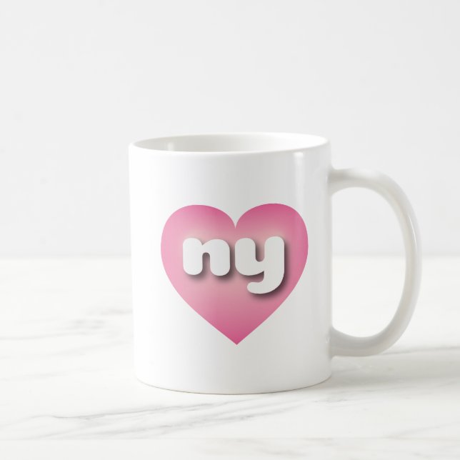 I love New York - ny pink fade heart Coffee Mug (Right)