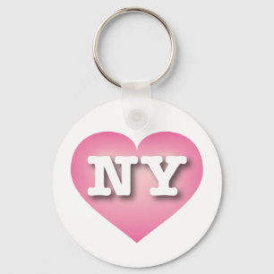 I love New York - NY pink fade heart Keychain