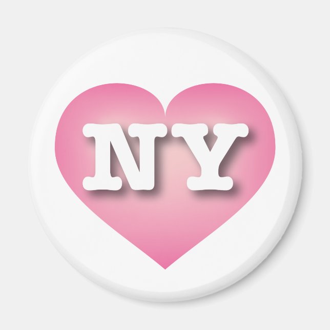 I love New York - NY pink fade heart Magnet (Front)