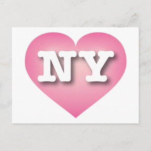 I love New York - NY pink fade heart Postcard