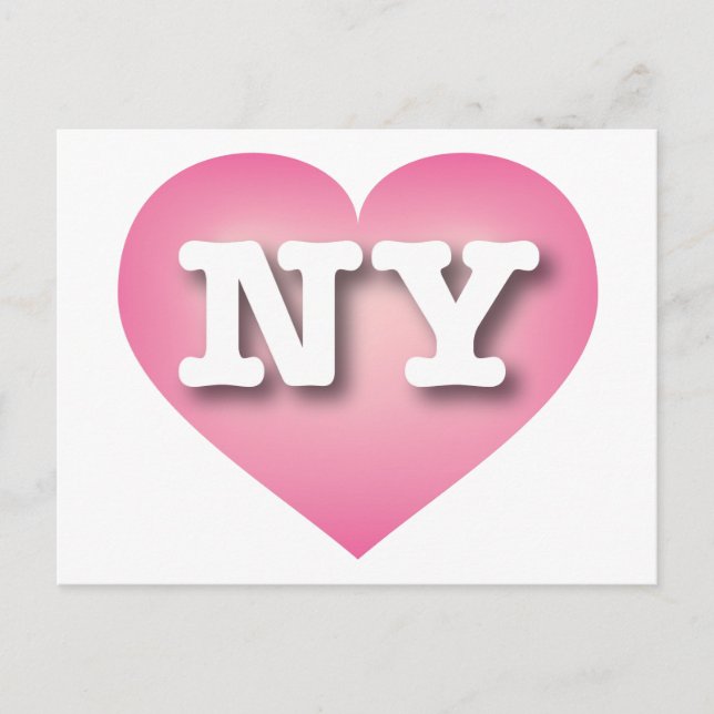 I love New York - NY pink fade heart Postcard (Front)