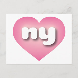 I love New York - ny pink fade heart Postcard
