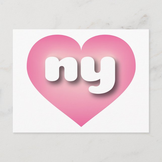 I love New York - ny pink fade heart Postcard (Front)