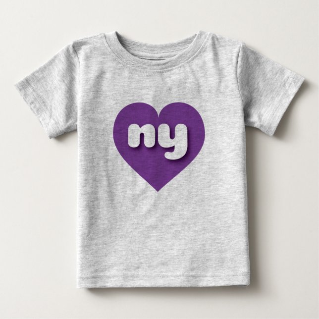 I love New York - ny purple heart Baby T-Shirt (Front)