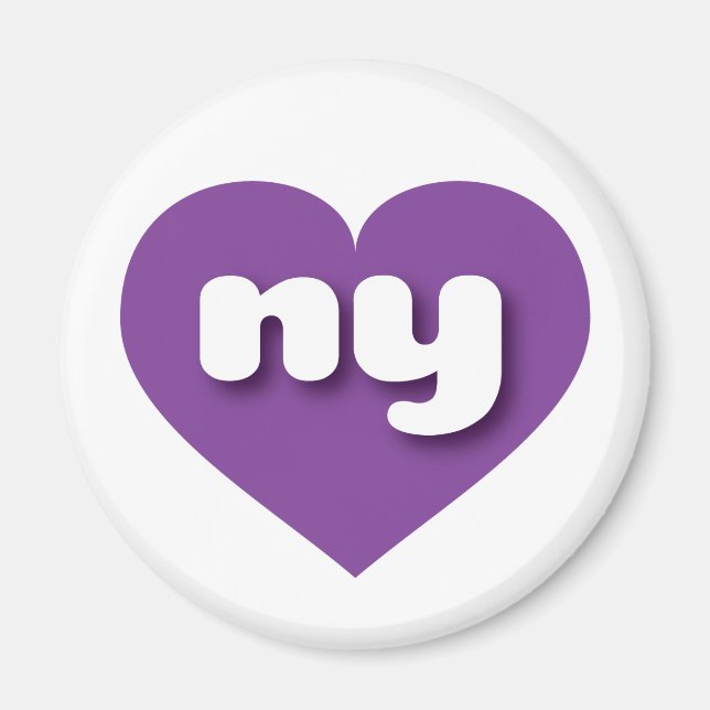 I love New York - ny purple heart Magnet (Front)