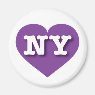 I love New York - NY purple heart Magnet