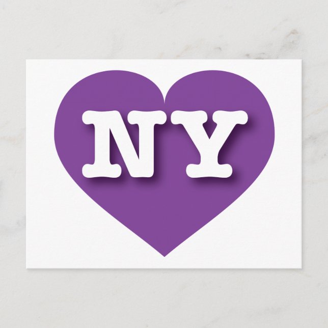 I love New York - NY purple heart Postcard (Front)