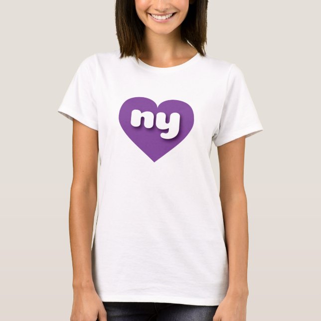 I love New York - ny purple heart T-Shirt (Front)