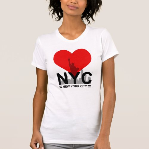 I Love New York NYC Gift Girl Tee Shirt Women