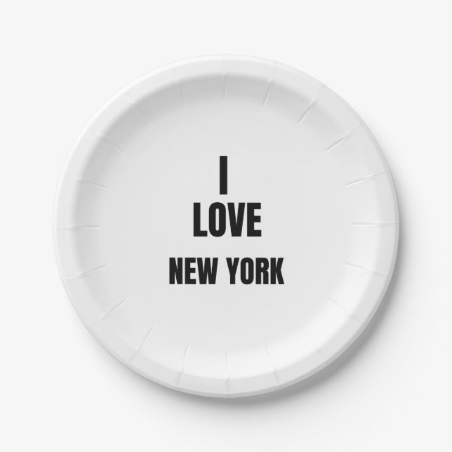 I LOVE NEW YORK PAPER PLATES (Front)