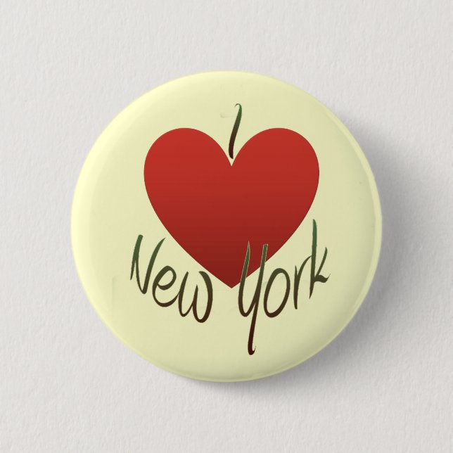 I Love New York Pinback Button (Front)