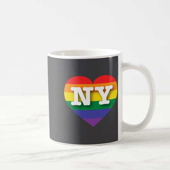 I Love New York Rainbow Heart  Coffee Mug (Right)