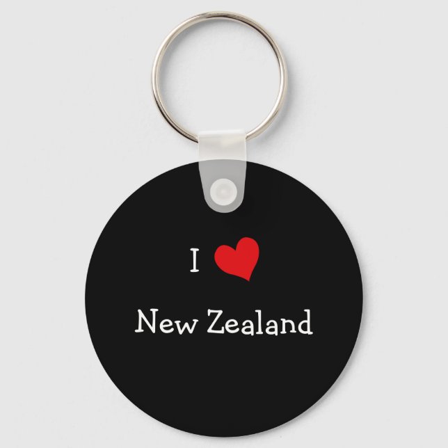 I Love New Zealand Keychain (Front)