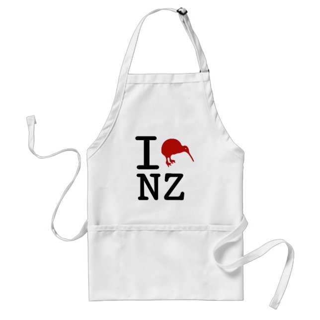 I Love New Zealand Kiwi Apron (Front)