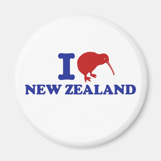 I Love New Zealand Magnet (Front)