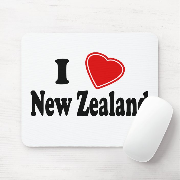 I Love New Zealand Mouse Pad