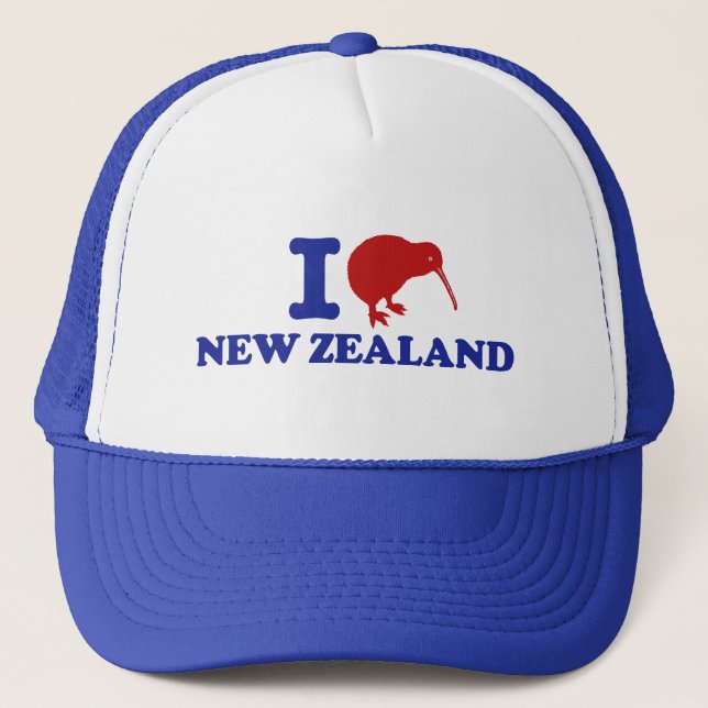 I Love New Zealand Trucker Hat (Front)