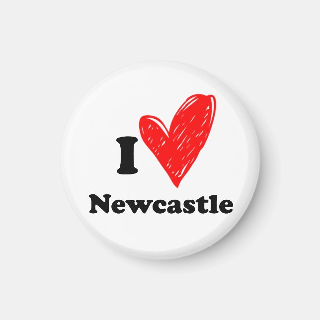 I Love Newcastle Magnet (Front)
