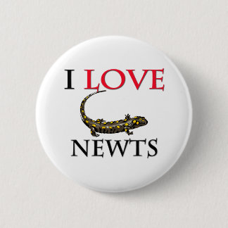 I Love Newts Pinback Button