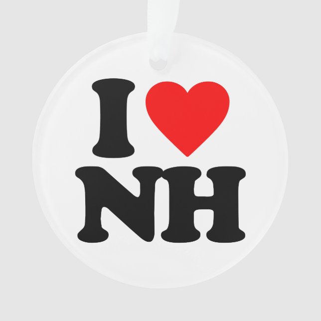 I LOVE NH ORNAMENT (Front)