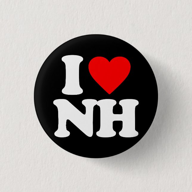 I LOVE NH PINBACK BUTTON (Front)