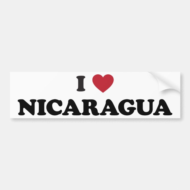 I Love Nicaragua Bumper Sticker (Front)