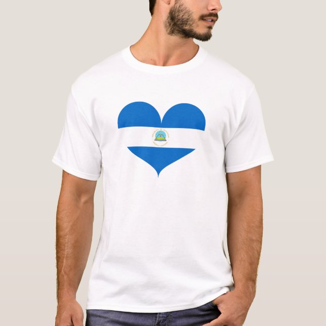 I Love Nicaragua Flag T-Shirt (Front)