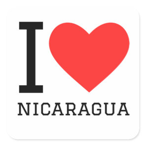 I love nicaragua  square sticker