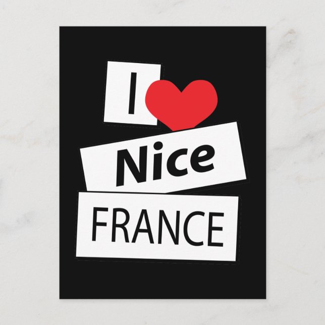 I Love Nice France Postcard (Front)