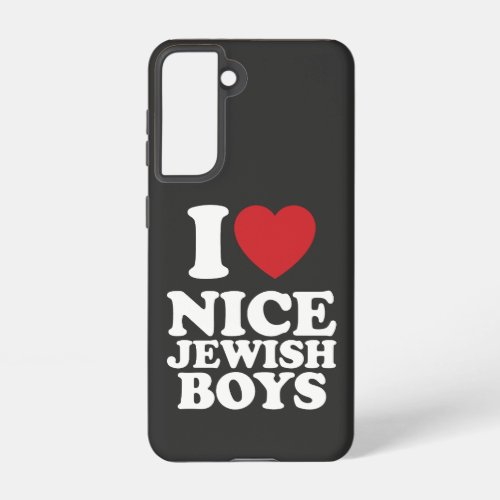 I Love Nice Jewish Boys I Heart Groovy Retro Samsung Galaxy S21 Case