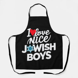 I Love Nice Jewish Boys Jews Hebrews Hanukkah Apron