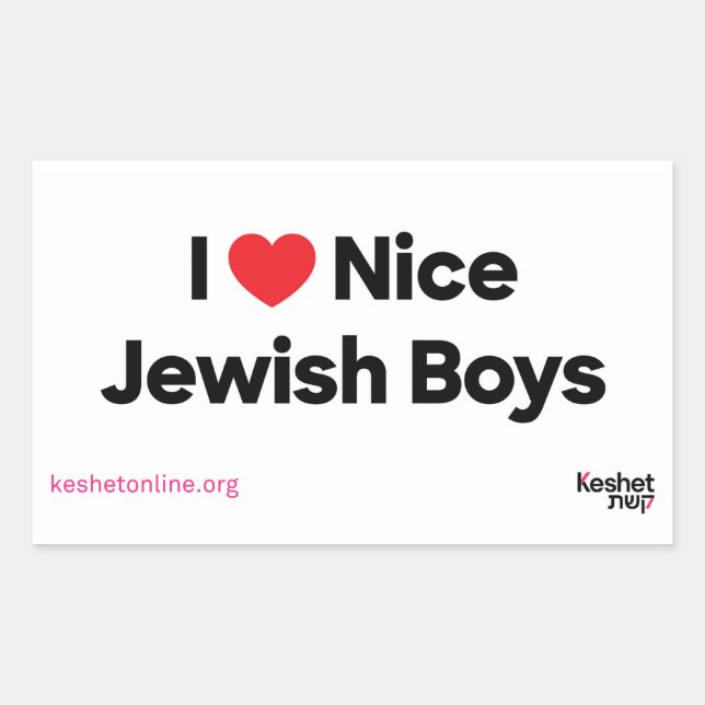 I Love Nice Jewish Boys Sticker Sheet (Front)