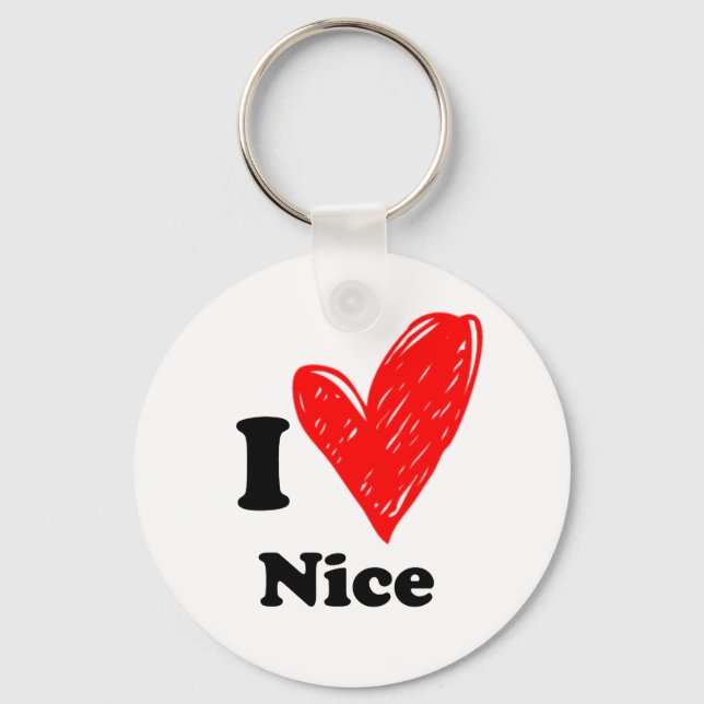 I love Nice Keychain (Front)