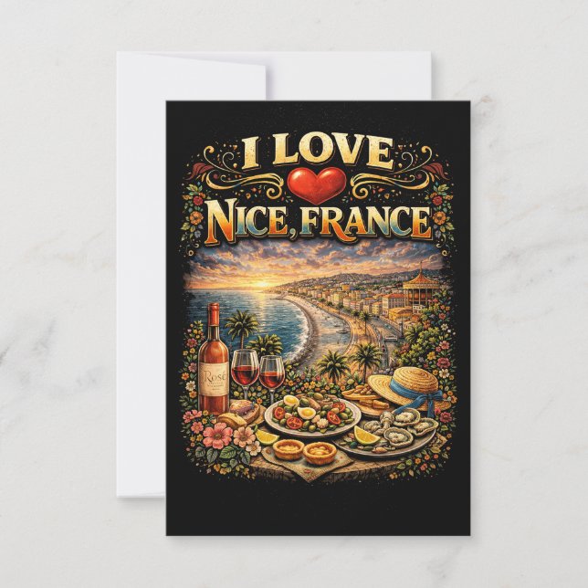 I Love Nice Thank You Card (Front)