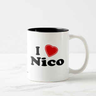 I Love Nico Two-Tone Coffee Mug