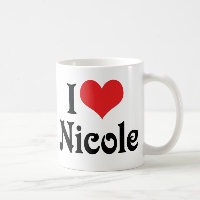 I Love Nicole Coffee Mug (Right)