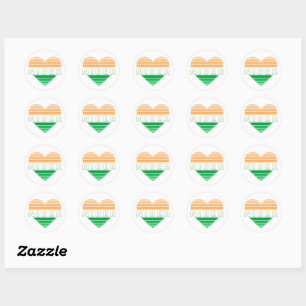 I Love Niger, Nigerien Heart Classic Round Sticker