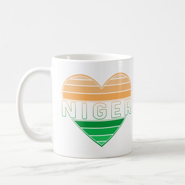 I Love Niger, Nigerien Heart Coffee Mug (Left)