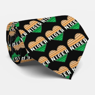 I Love Niger, Nigerien Heart Neck Tie