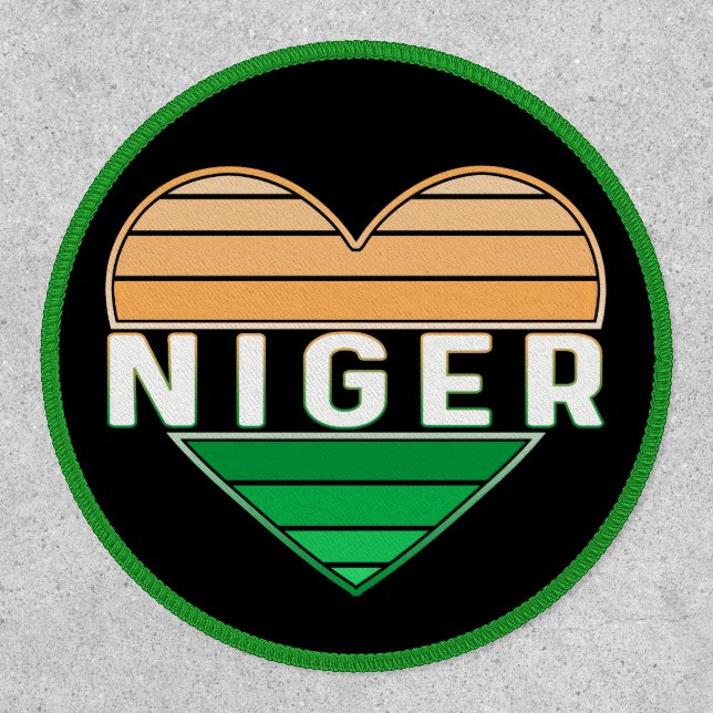 I Love Niger, Nigerien Heart Patch (Front)