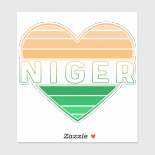 I Love Niger, Nigerien Heart Sticker