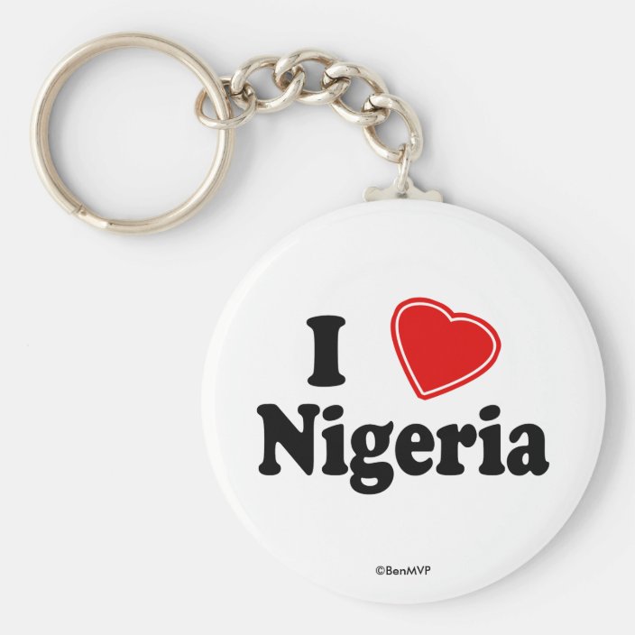 I Love Nigeria Keychain