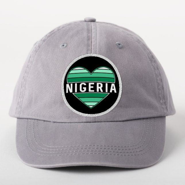 I Love Nigeria, Nigerian Heart Patch (On Headwear)
