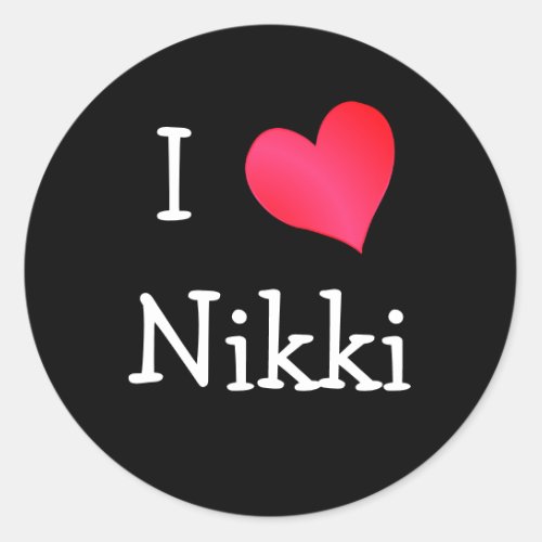 I Love Nikki Classic Round Sticker