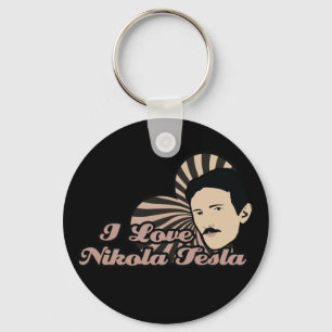 I Love Nikola Tesla Keychain