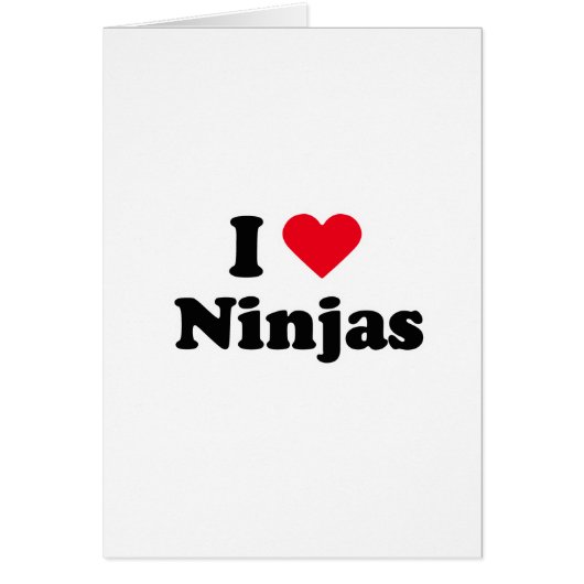I love ninjas cards (Front)
