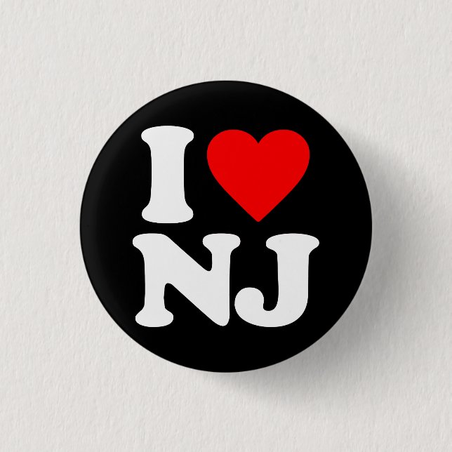 I LOVE NJ BUTTON (Front)