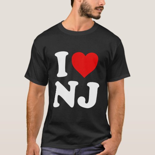 I Love Nj Heart New Jersey T_Shirt